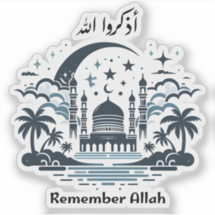 Denk aan Allah Sticker