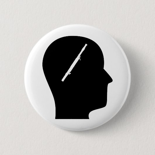 Denk aan Bassoon Ronde Button 5,7 Cm (Voorkant)