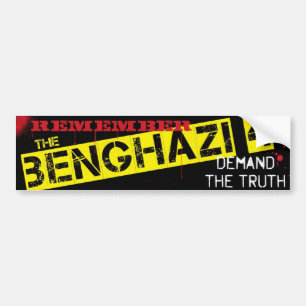 Denk aan Benghazi 4 Bumpersticker