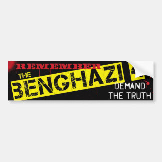 Denk aan Benghazi 4 Bumpersticker