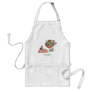 Denk aan Big Apron Standaard Schort