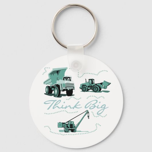 Denk aan Big Construction T-shits en Gifts Sleutelhanger (Voorkant)