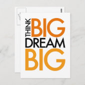 DENK AAN BIG DREAM BIG! BRIEFKAART (Voorkant / Achterkant)