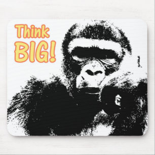 Denk aan Big Modern Pop Art Gorilla Sjabloon Muismat