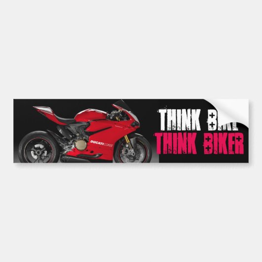 Denk aan Bike Graphic Bumpersticker (Voorkant)