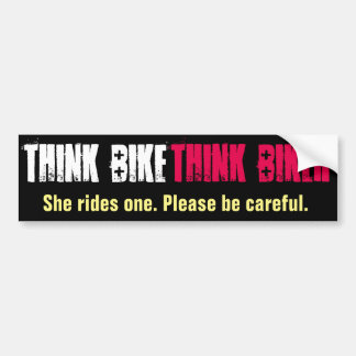 Denk aan Bike, ze Rides Bumpersticker