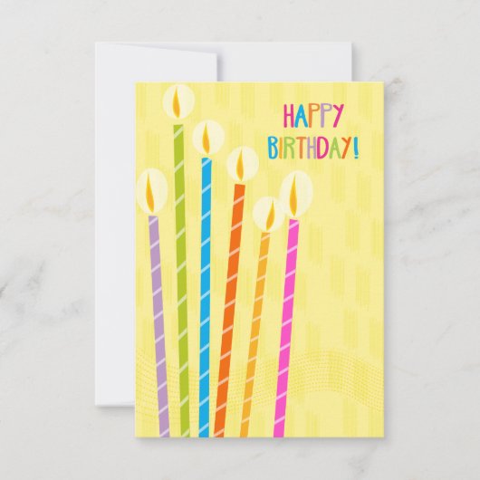Denk aan Birthday Candles Kaart (Voorkant)