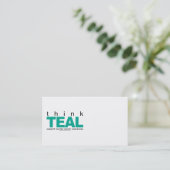 Denk aan BLAUWGROEN ovariumkanker Visitekaartje (Staand voorkant)