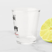 Denk aan blij logo-schotwonglas shot glas (Rechts)