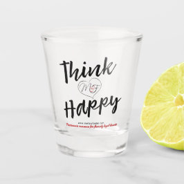 Denk aan blij logo-schotwonglas shot glas