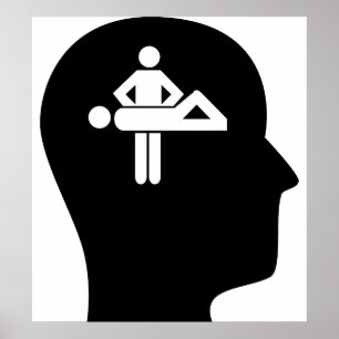 Denk aan bloedbad poster