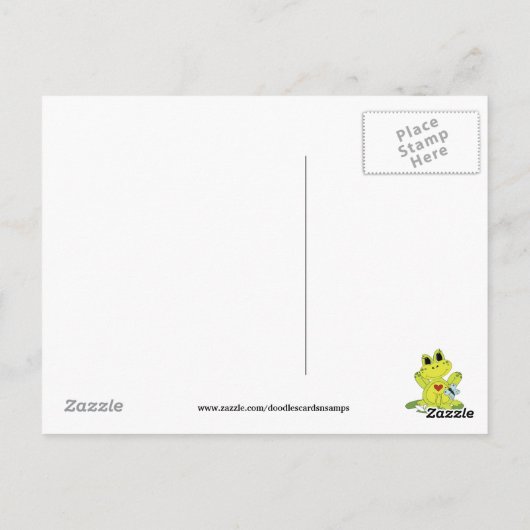 Denk aan Briefkaart van kikkervis uit uw land (Achterkant)