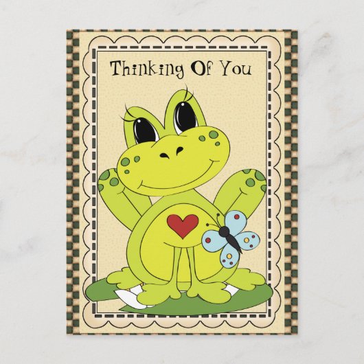 Denk aan Briefkaart van kikkervis uit uw land (Voorkant)