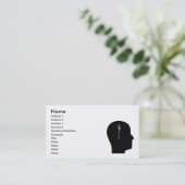 Denk aan chiropractisch visitekaartje (Staand voorkant)