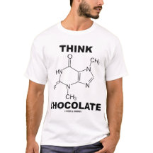 Denk aan chocolade (Theobromine-molecule)