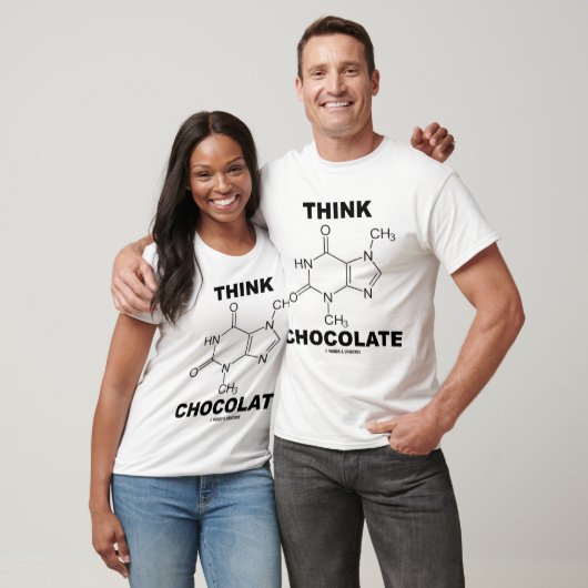 Denk aan chocolade (Theobromine-molecule) T-shirt (Unisex)