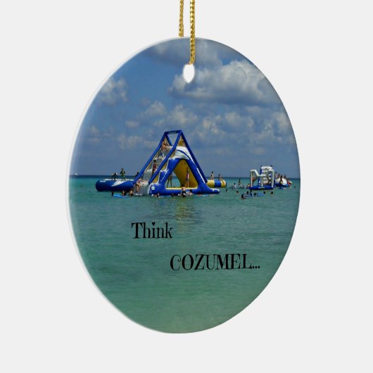 Denk aan Cozumel! Keramisch Ornament (Rechts)