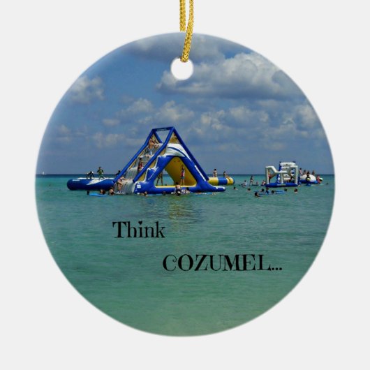 Denk aan Cozumel! Keramisch Ornament (Voorkant)