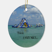 Denk aan Cozumel! Keramisch Ornament (Links)