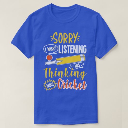 Denk aan cricket t-shirt (Design voorkant)