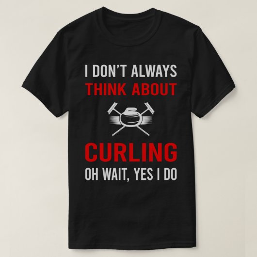Denk aan curling t-shirt (Design voorkant)