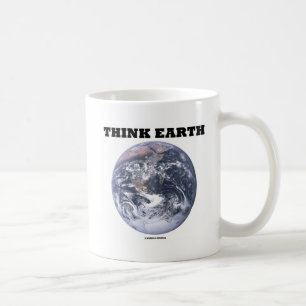 Denk aan de Aarde (blauwe marmer Earth) Koffiemok