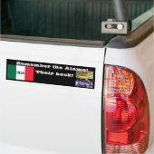 Denk aan de Alamo! Bumpersticker (Op Truck)
