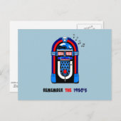 Denk aan de Amerikaanse Jukebox uit de jaren vijft Briefkaart (Voorkant / Achterkant)