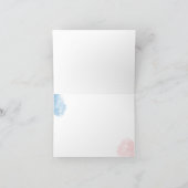 Denk aan de blauwe en roze gemengde Waterverven va Notitiekaartje (Binnen)