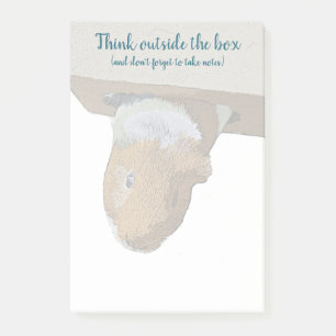 Denk aan de buitenzijde van de doos post-it® notes