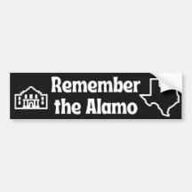 Denk aan de Bumpersticker van Alamo Texas