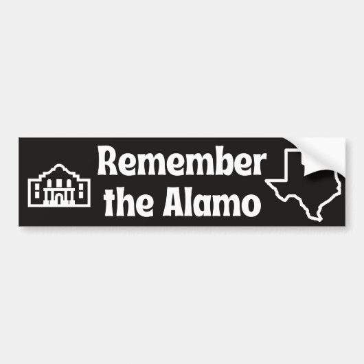 Denk aan de Bumpersticker van Alamo Texas (Voorkant)