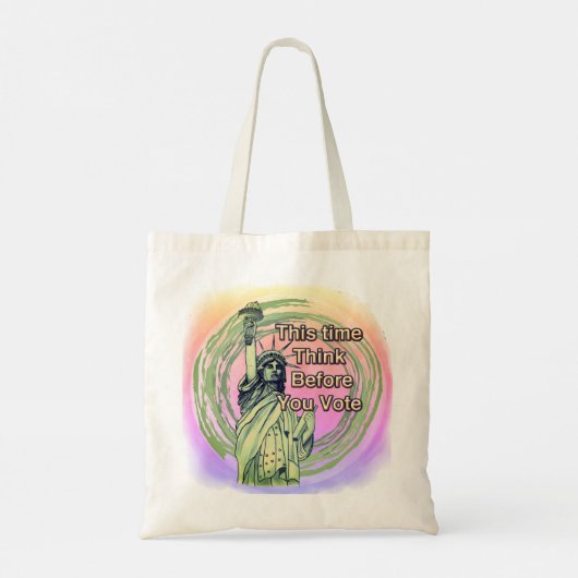 Denk aan de canvas tas van de Vrijheid van stemmen (Achterkant)