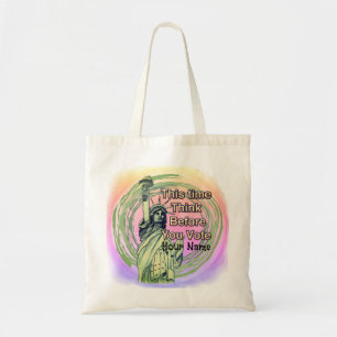 Denk aan de canvas tas van de Vrijheid van stemmen