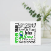 Denk aan de Collage Groene Milieu Briefkaart (Staand voorkant)