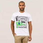 Denk aan de Collage Groene Milieu T-shirt (Voorkant volledig)