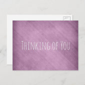 Denk aan de diagonaal-roze runge stripes van u briefkaart (Voorkant / Achterkant)