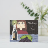 Denk aan de 'Focus Candle Work Cutie' Briefkaart (Staand voorkant)