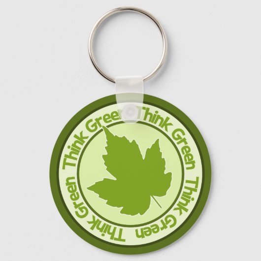Denk aan de groene sleutelketen sleutelhanger (Voorkant)
