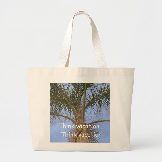 Denk aan de Humor van de Vacatiepalm Grote Tote Bag (Voorkant)