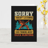 Denk aan de jacht op eenden kaart (Gele Bloem)