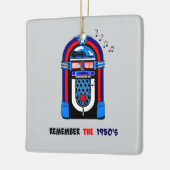 Denk aan de jaren 50, jukebox, keramisch ornament (Links)