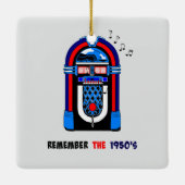 Denk aan de jaren 50, jukebox, keramisch ornament (Achterkant)