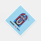 Denk aan de jaren 50, jukebox, servet (Hoek)