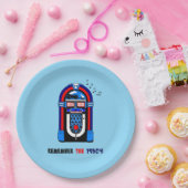 Denk aan de jaren '50 papieren bordje (Feest)