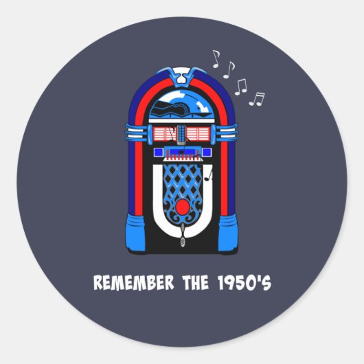 Denk aan de jaren '50 ronde sticker (Voorkant)