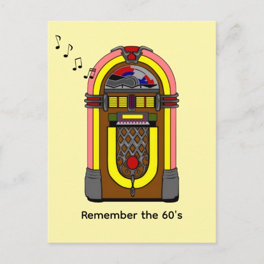 Denk aan de jaren '60 briefkaart (Voorkant)