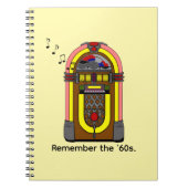Denk aan de jaren 60 en Jukebox Music. Notitieboek (Voorkant)