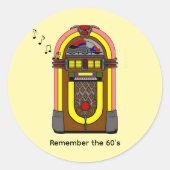 Denk aan de jaren '60 ronde sticker (Voorkant)
