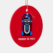 Denk aan de  jukebox uit de jaren 50, keramisch ornament (Rechts)